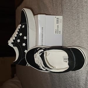 Steve Madden sneakers black sued size 8.5